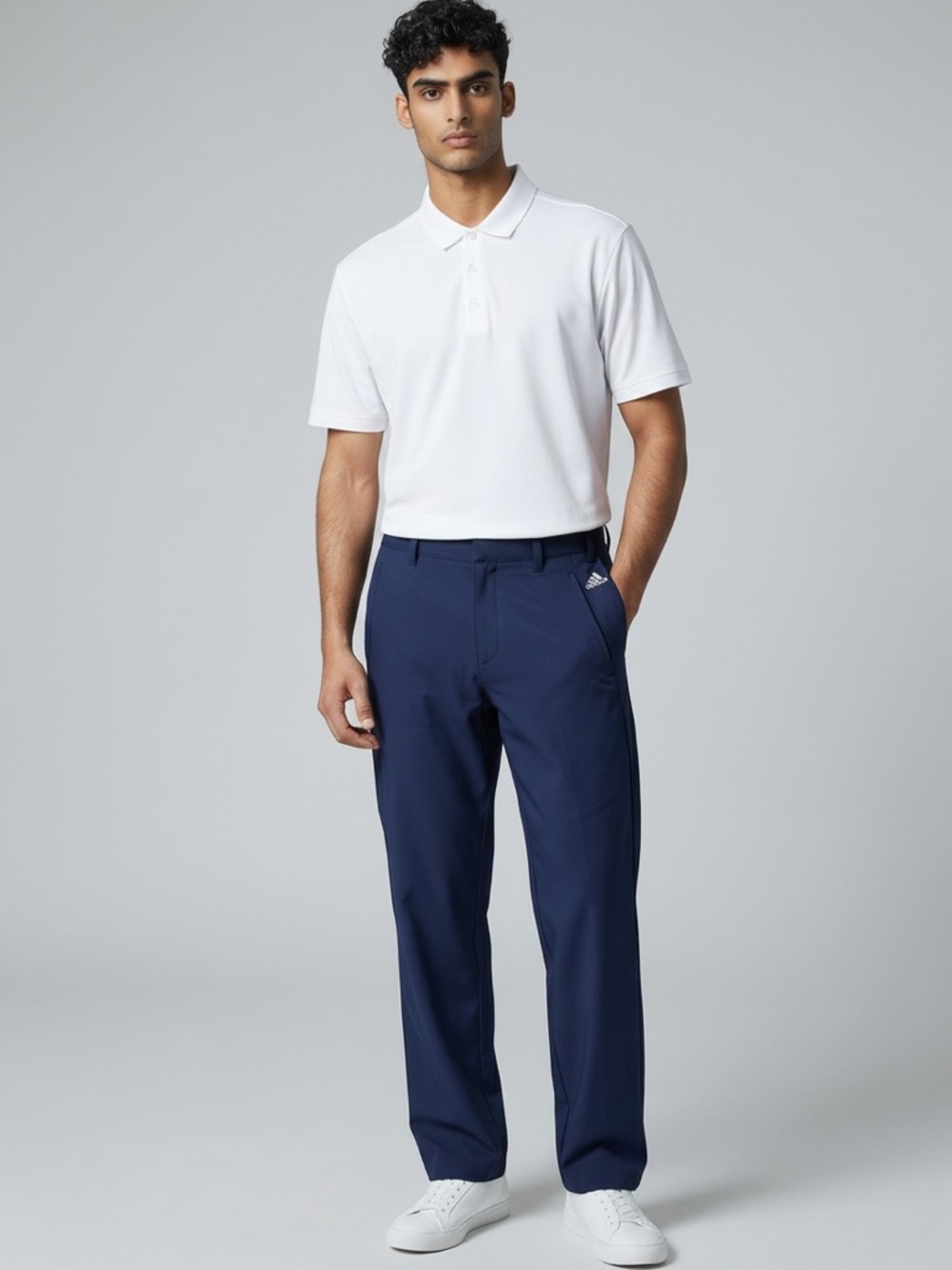 Adidas Golf Pants Men's 32x32 Navy Blue Performance Stretch Flat Front Athletic